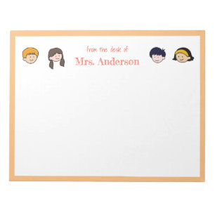 Cute children Teacher's Notepad