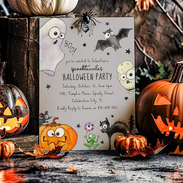 Cute Children's Fun Halloween Invitation (Creator Uploaded)