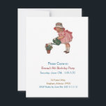 Cute Children's Party Invitation<br><div class="desc">Classic storybook illustrations signal the best of childhood.  Let this pretty,  crisply dressed little girl set the mood for your child's party.  Your little guests will arrive with a smile.</div>