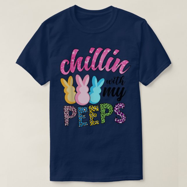 Cute Chillin With My Students Easter Day Funny Tea T-Shirt (Design Front)