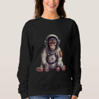 Cute Chimpanzee In Space Suit Cosmic Ape Monkey As