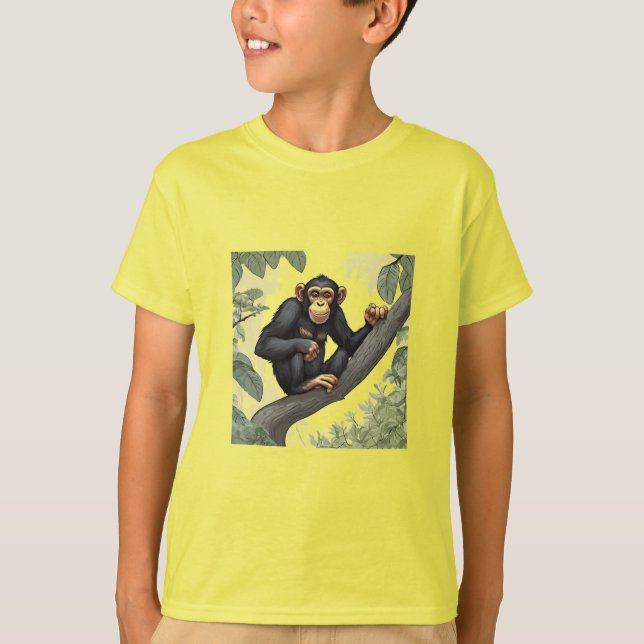 Cute Chimpanzee T-Shirt (Front)