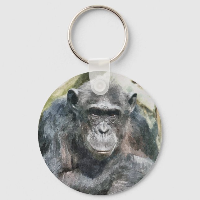 CUTE CHIMPANZEES KEY RING (Front)