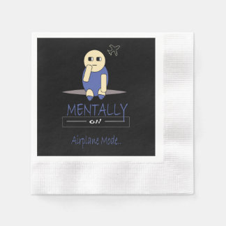 Cute Chimy Tired Vibe Dark Aesthetic Party Napkins