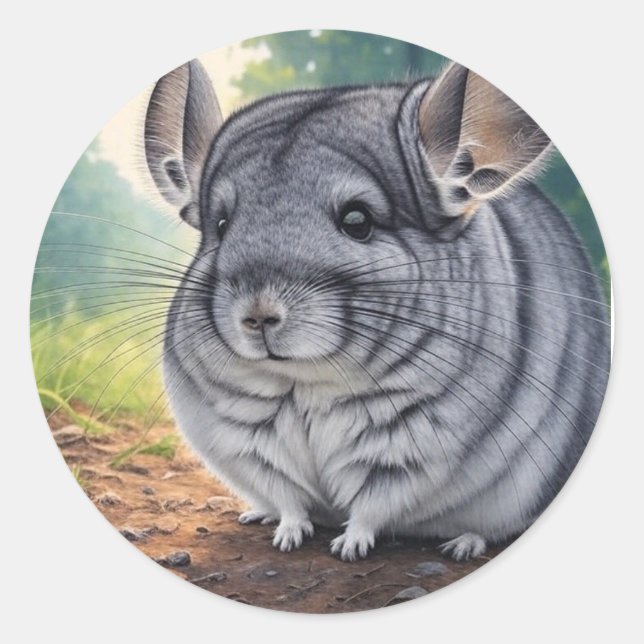 Cute Chinchilla Stickers (Front)