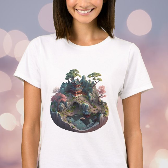 Cute Chinese Fantasy 3D Landscape Tshirt (Creator Uploaded)