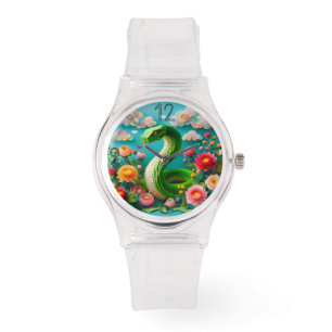 Cute Chinese New Year Snake Origami WGW3 Watch