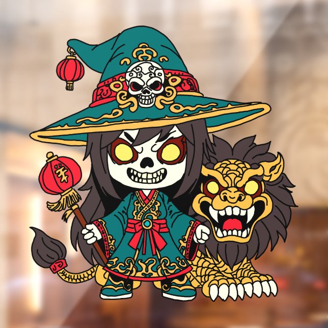 Cute Chinese New Years Witch and Lion (Sheet 2)