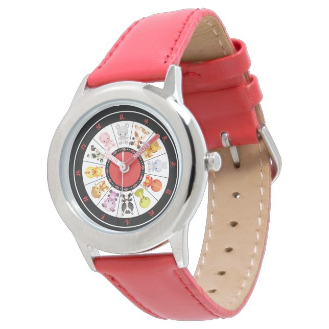 Cute Chinese Zodiac Circle Watch (Angled)