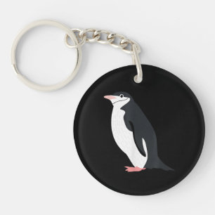Cute Chinstrap Penguin Funny Antarctic Animal Love Key Ring