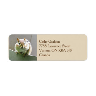 Cute Chipmunk Address Label