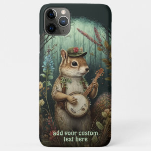 Cute Chipmunk Banjo Wildflower Cottagecore Custom Case-Mate iPhone Case