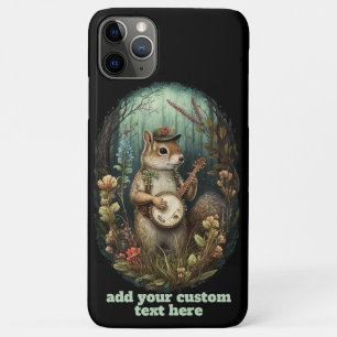 Cute Chipmunk Banjo Wildflower Cottagecore Custom Case-Mate iPhone Case