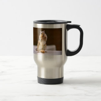 Cute Chipmunk Eating a Peanut Travel Mug