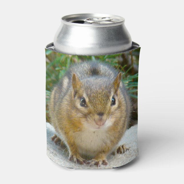 Cute Chipmunk Has His Eye On You Can Cooler (Can Front)
