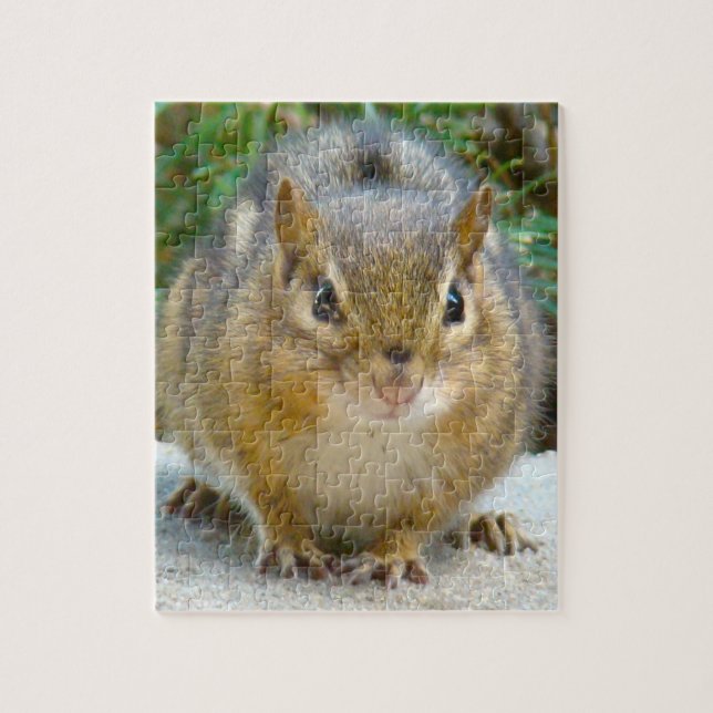 Cute Chipmunk Has His Eye On You Jigsaw Puzzle (Vertical)