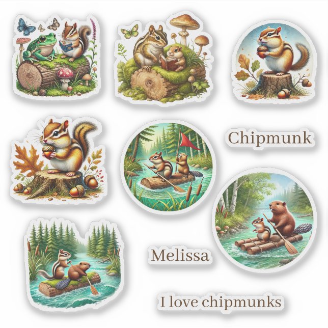 Cute Chipmunk lovers Woodland (Front)