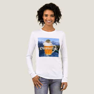 Cute Chipmunk Oktoberfest Mountains Tri-Blend Shirt