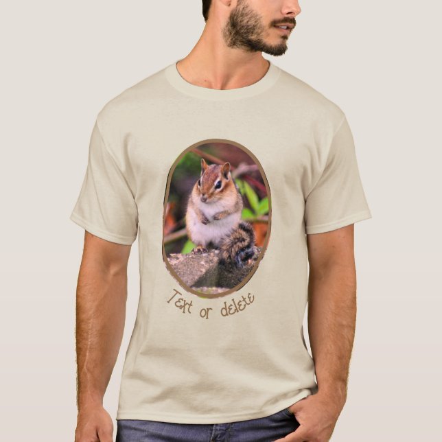 Cute Chipmunk Wildlife Personalised T-Shirt (Front)