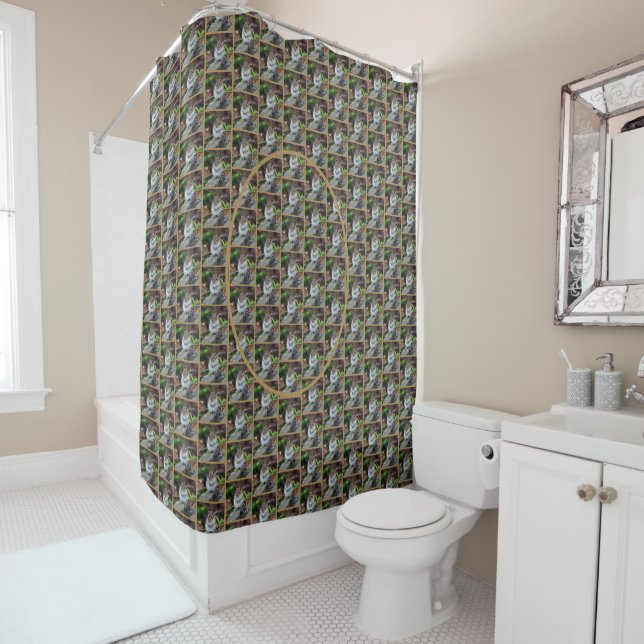 Cute Chipmunk Wildlife  Shower Curtain (In Situ)