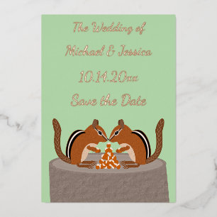 Cute Chipmunks Fall Wedding Custom