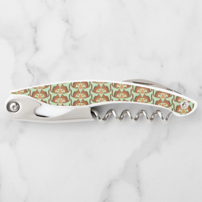 Cute Chipmunks Fall Wedding Patterned Corkscrew (Front)