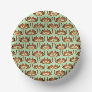 Cute Chipmunks Fall Wedding Patterned Paper Plate