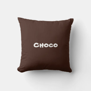 cute choco brown throw pillow