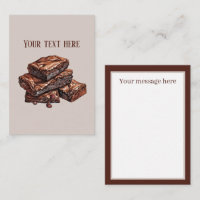 Cute chocolate brownie add message 