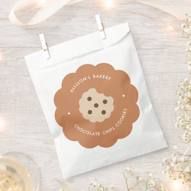 Cute Chocolate Chips Cookie Homemade Bakery Favour Bags (Clipped)