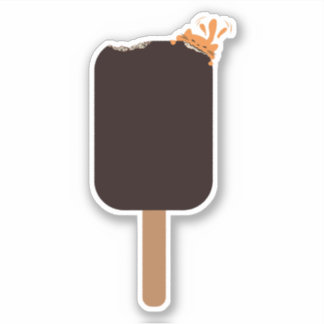 Cute Chocolate Ice Cream With Orange Cat