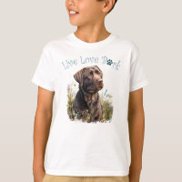 Cute Chocolate Lab Dog Floral