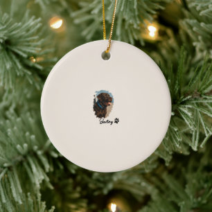 Cute Chocolate Labrador Dog – Bailey Pet Gift Ceramic Tree Decoration