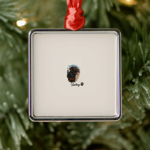 Cute Chocolate Labrador Dog – Bailey   Pet Gift Metal Tree Decoration