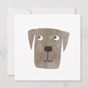 Cute Chocolate Labrador Retriever Dog Birthday Advice Card