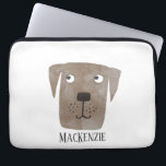 Cute Chocolate Labrador Retriever Dog Custom Name Laptop Sleeve<br><div class="desc">A funny Chocolate Labrador Retriever dog to make you smile.
Change or remove the name to customise.</div>