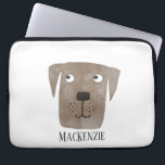 Cute Chocolate Labrador Retriever Dog Custom Name Laptop Sleeve<br><div class="desc">A funny Chocolate Labrador Retriever dog to make you smile.
Change or remove the name to customise.</div>