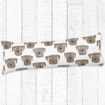 Cute Chocolate Labrador Retriever Dog Watercolor Body Cushion<br><div class="desc">Watercolor painting of cute Labrador Retriever dogs,  perfect for pet lovers,  dog walkers,  dog groomers and veterinarians.</div>