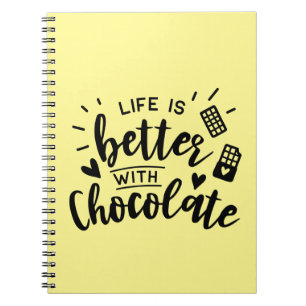 Cute Chocolate Lover Chocoholic Foodie Diet Cook Notebook