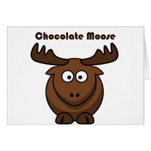 Cute Chocolate Moose,  Funny Dessert Pun Cartoon