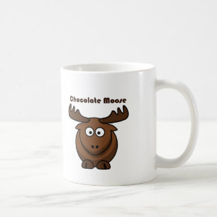 Cute Chocolate Moose, Funny Dessert Pun Cartoon Coffee Mug
