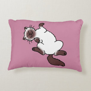 Cute chocolate point Siamese cat Decorative Cushion