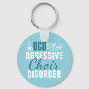 Cute Choir Teal Key Ring