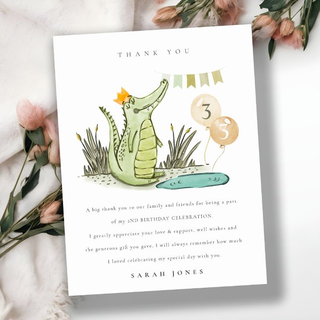 Cute Chomp Alligator in Swamp Any Age Birthday  Postcard (Creator Uploaded)