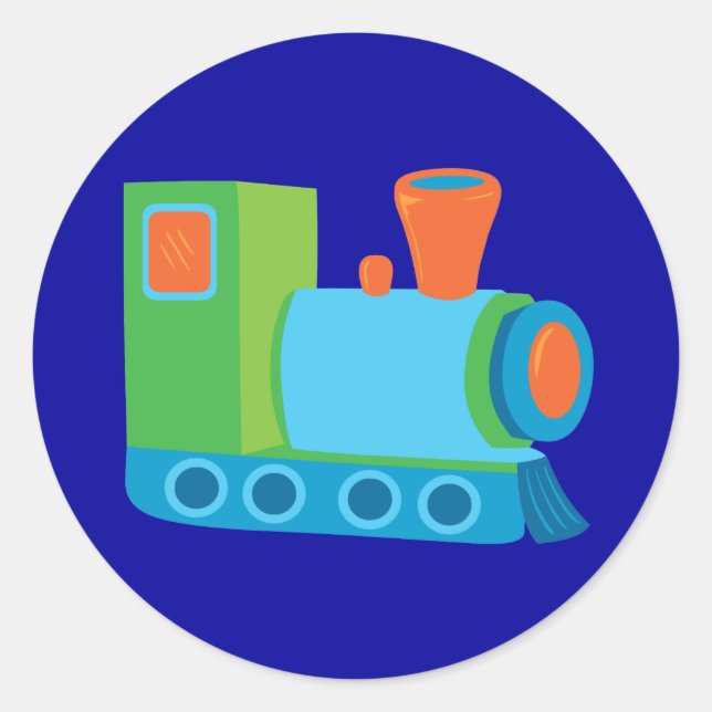 Cute Choo Choo Train Classic Round Sticker (Front)