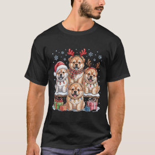 Cute Chow Chow Christmas Puppies Dog Lovers Funny T-Shirt