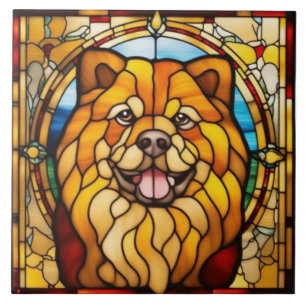 Cute Chow Chow Decorative Tile