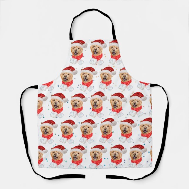 Cute Chow Chow Dog Christmas Pattern Apron (Front)