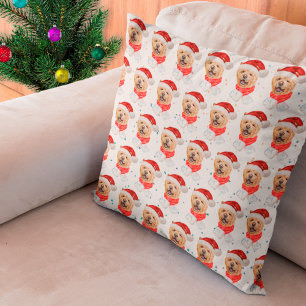Cute Chow Chow Dog Christmas Pattern Cushion