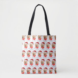 Cute Chow Chow Dog Christmas Pattern Tote Bag